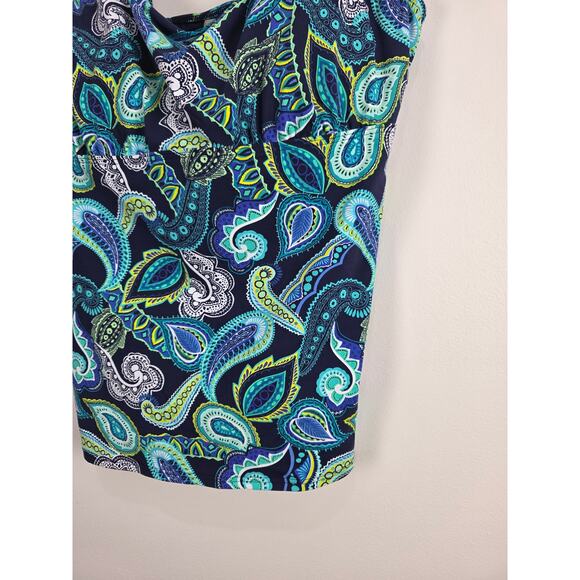 Lands' End Paisley Swim Top 16DDD Womens Plus Size Padded Underwired Beach - Picture 3 of 6